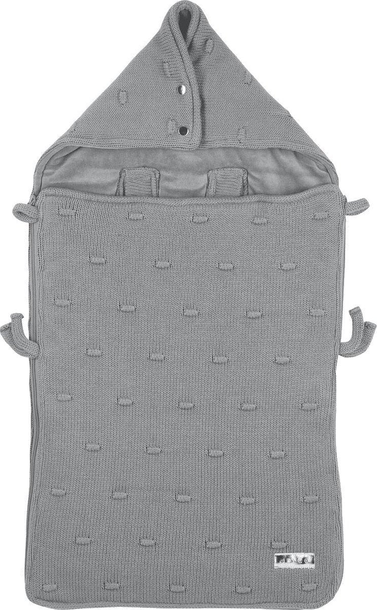 Saco bebé nudos Meyco - gris - 40x82cm