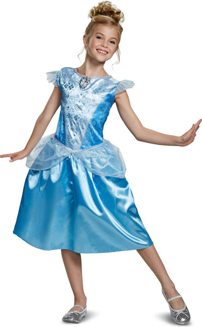Disfraz princesa disney - cenicienta, cenicienta clásica, talla m (7-8 años), niña