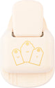 Vaessen creative pons - 3 in 1 label pons - 3,8 - 5,1 - 6,4 cm - geschulpt - ivoor