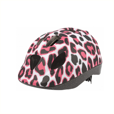 PolispGoudt kinderhelm Pinky Cheetah. maat: XS (46 53 cm), kleur: wit roze