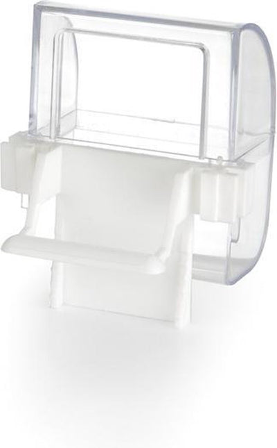Beeztees cuenco de comida y agua - pájaro - blanco transparente - 2 piezas