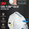 3m cool flow stofmasker, ffp2, met ventiel, pak van 10 stuks