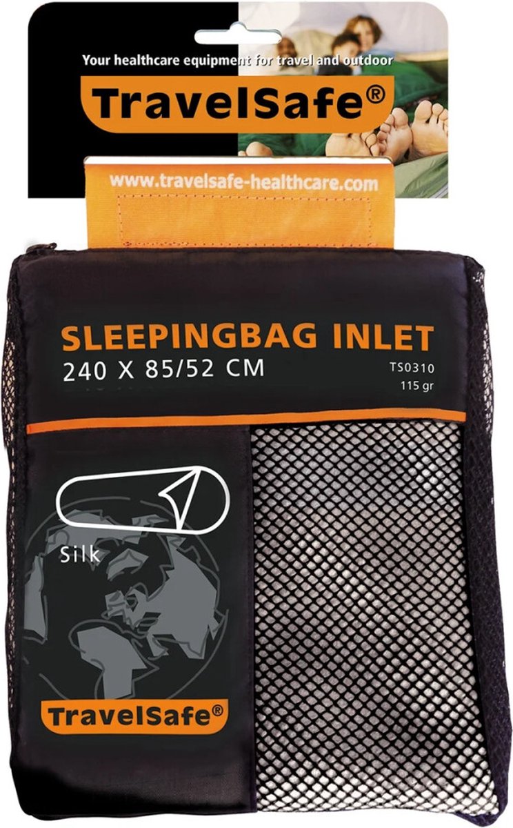 Travelsafe silk inlet mummy - 1pers. - white natural