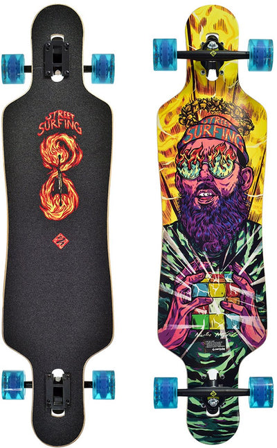 Streetsurfing street surfing - longboard freeride - 39 pulgadas - cubo santo curvo - 99cm