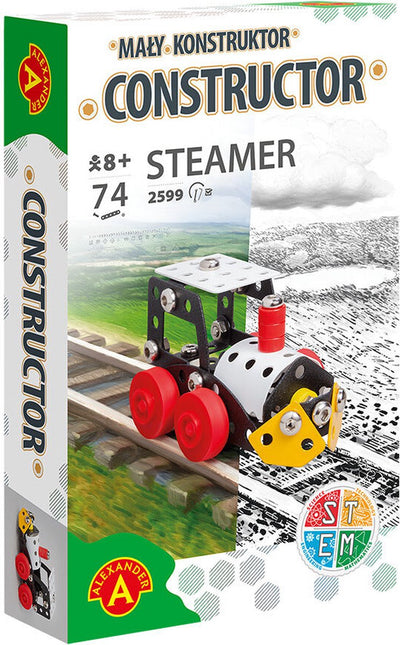 Alexander toys constructor - steam roller (steam engine) - 74 pcs