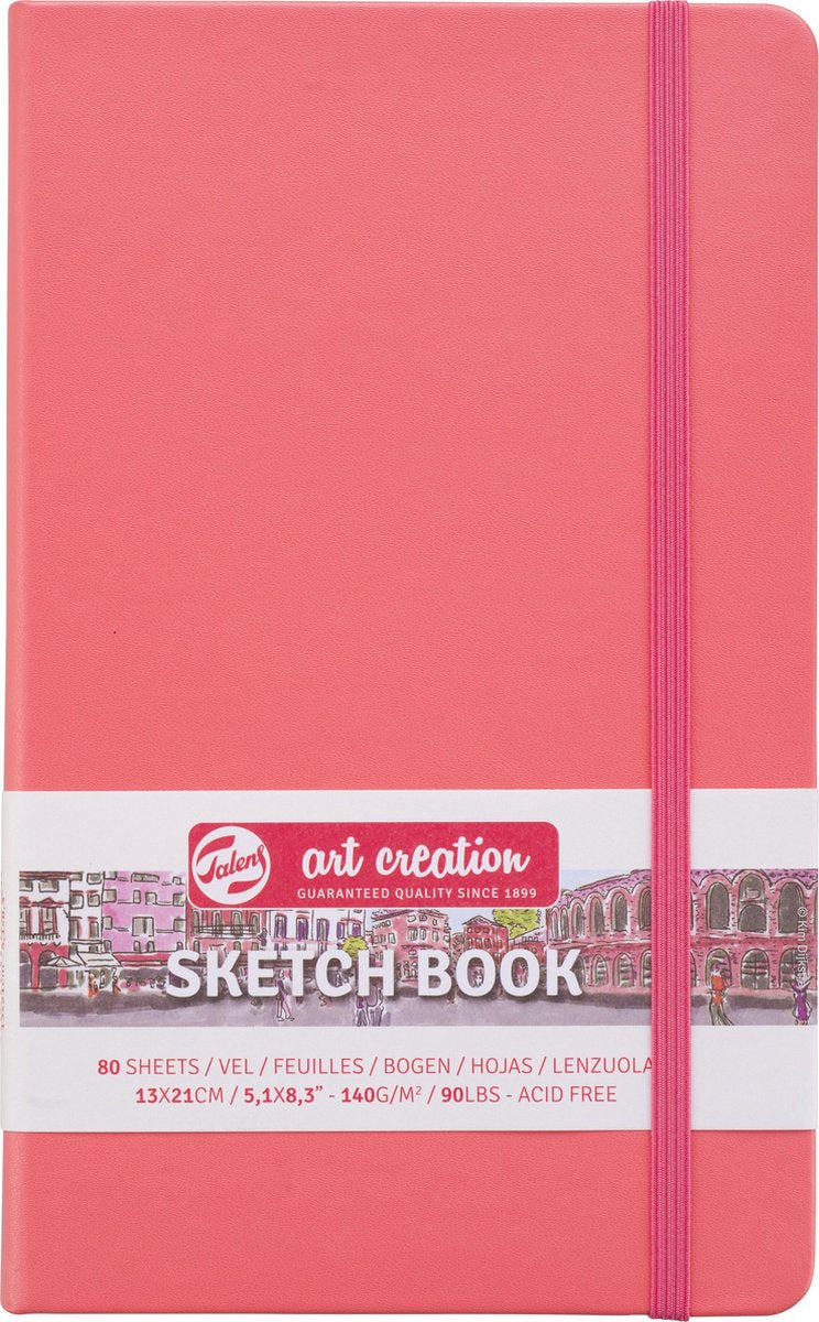 Talens art Creation cuaderno de bocetos rojo coral 13 x 21 cm 140 g 80 hojas