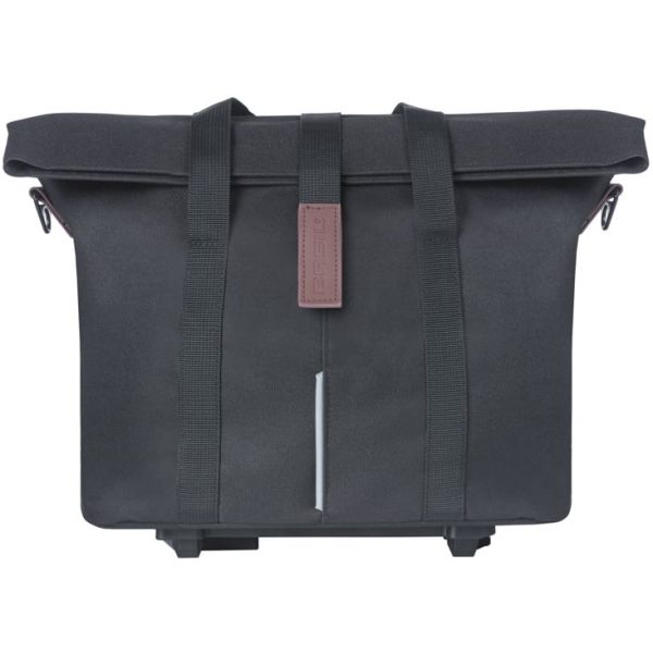 Basil Fietshandtas City Mik 8 - 11 litros 19 x 30 x 26 cm - negro