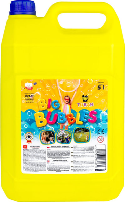 Tuban bubble blowing liquid - large bubbles - 5 liter refill.