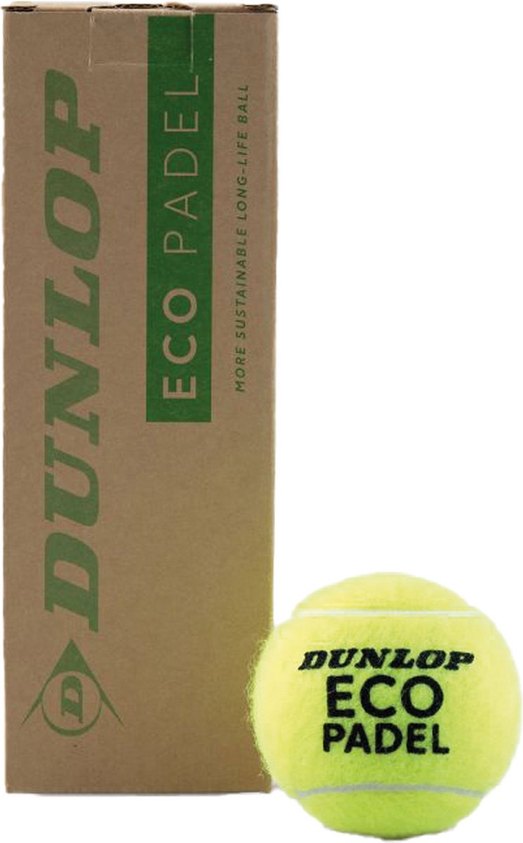 Dunlop - eco padel - palline da paddle - 3 scatole - gialle