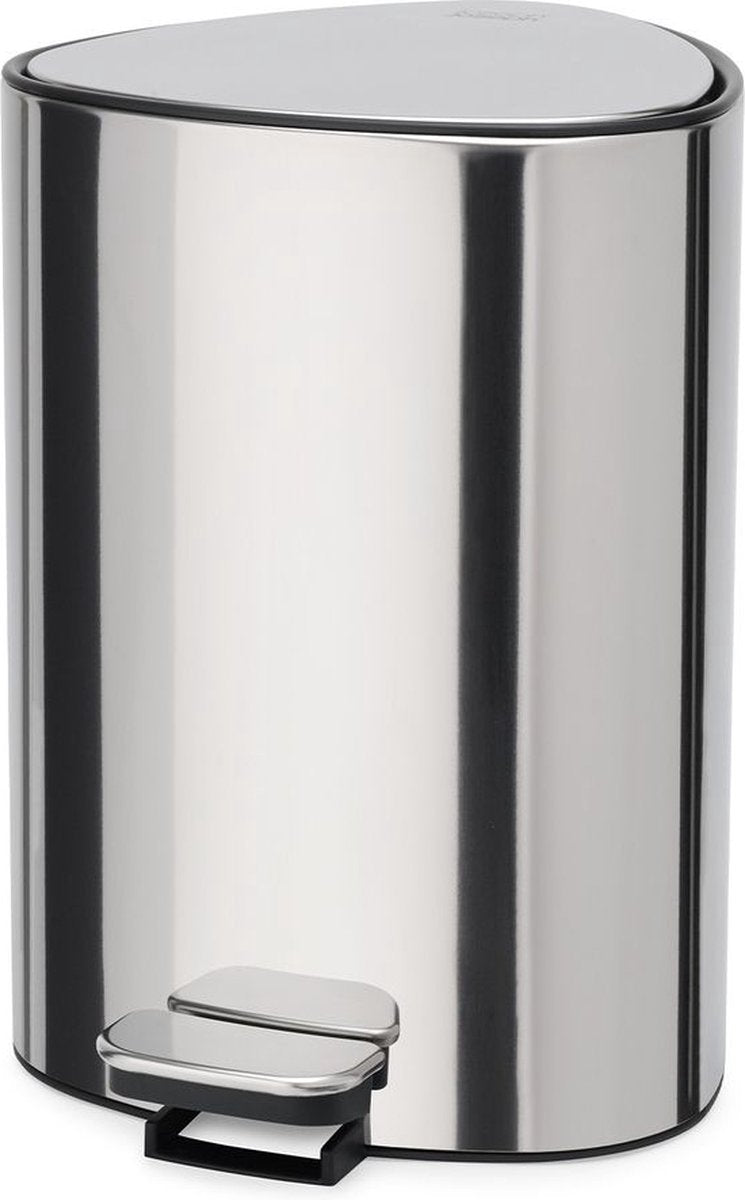 Joseph joseph waste bin - luxury soft-close pedal bin with inner bin storage compartment for garbage bags - stainless steel