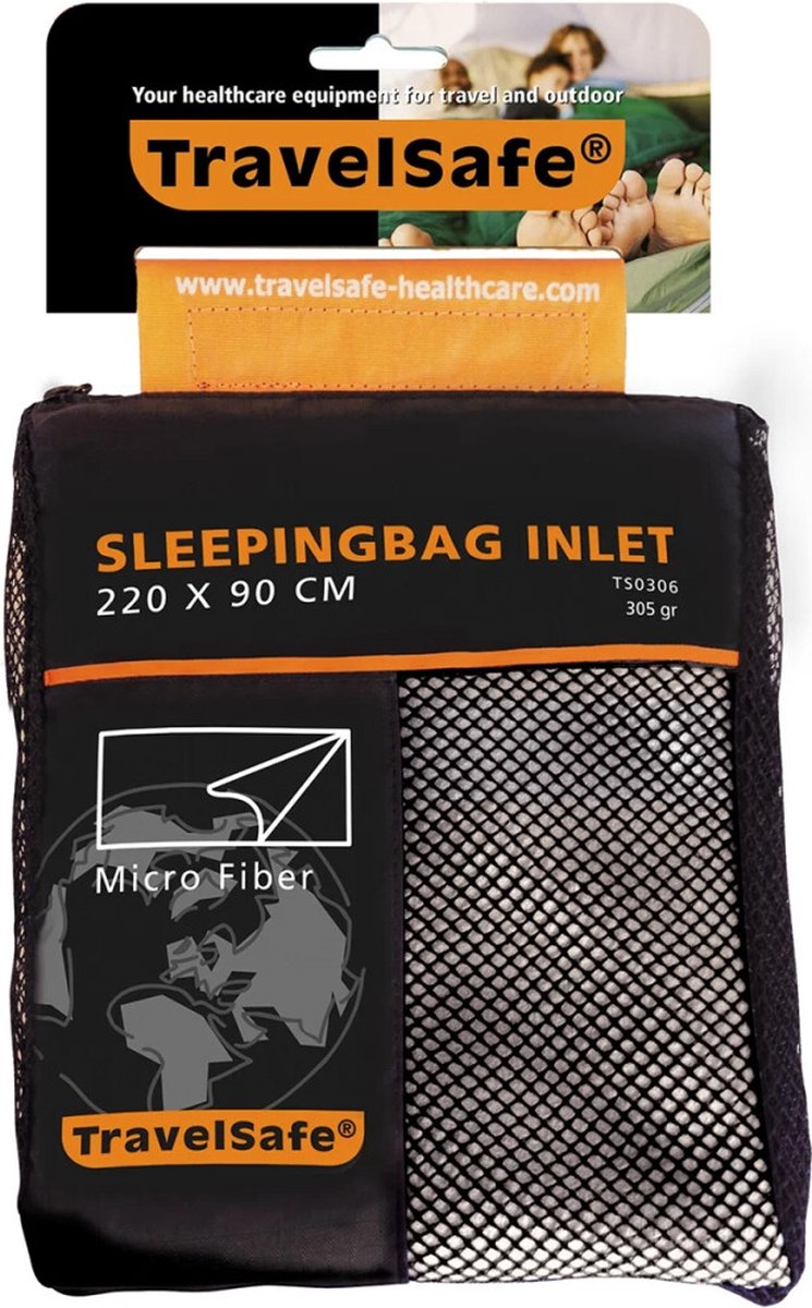 Presa in microfibra Travelsafe - coperta - 1pers. - bianco naturale