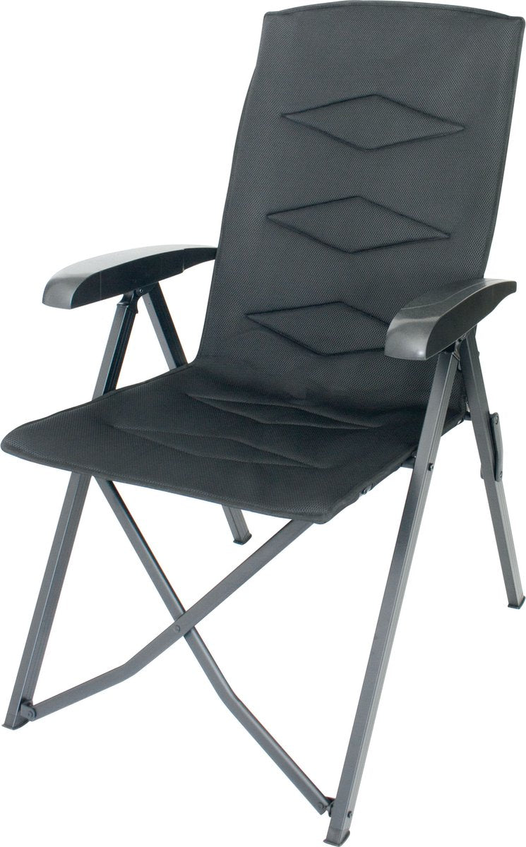 Silla de camping Eurotrail autún, silla de posición plegable, negro