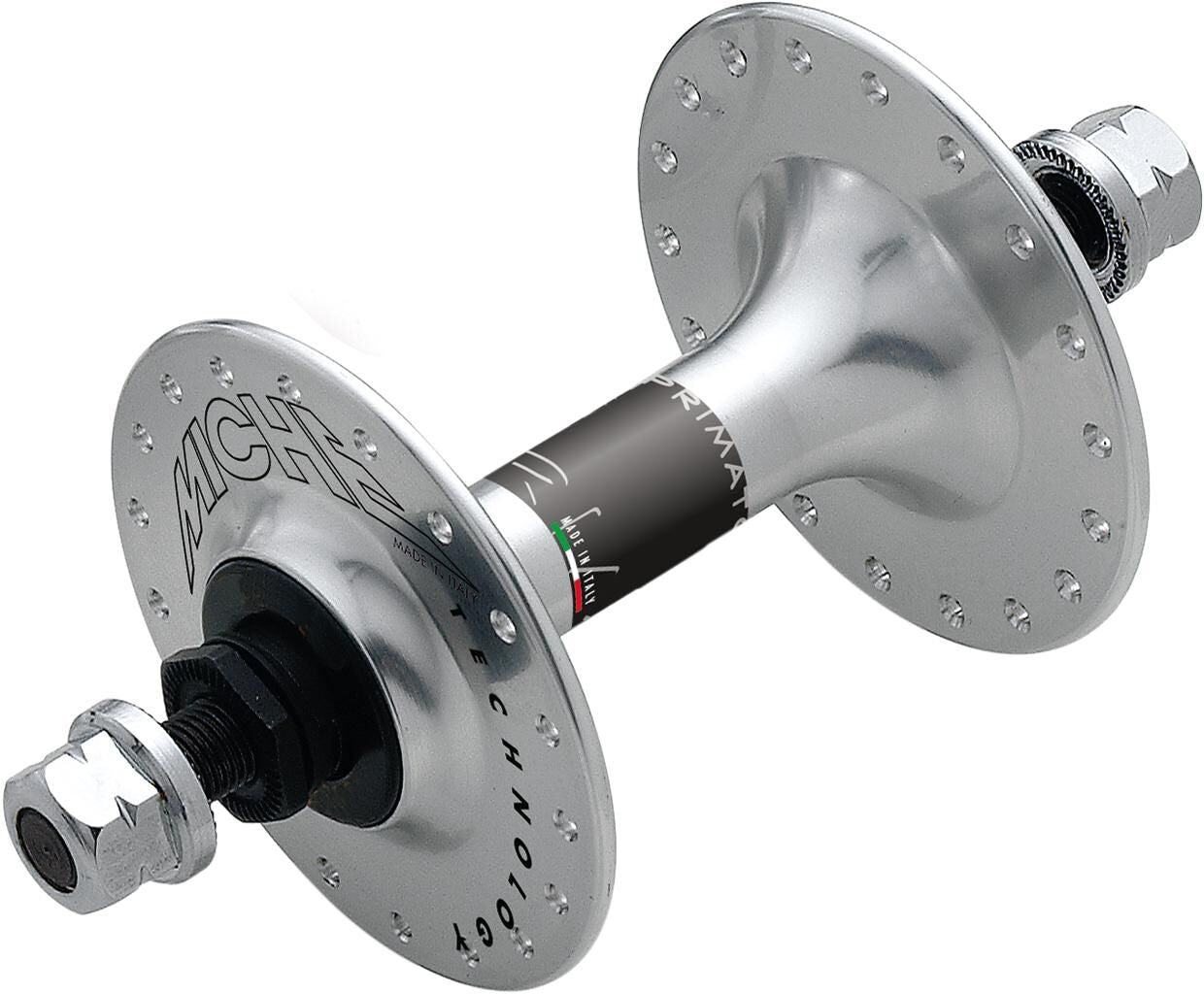 Miche vorderradnabe pista singlespeed vr. hub 36 hole silver