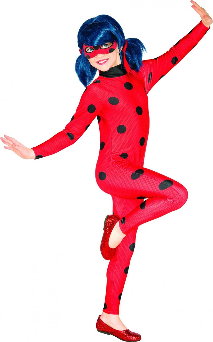 Rubies disfraz de rubie's miraculous ladybug niña rojo talla m