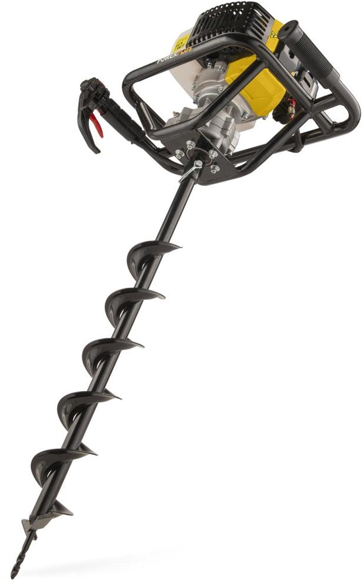 Trivella a benzina Powerplus powxg50552 - 52 cc, lunghezza punta 800 mm, capacità serbatoio 1,2 l, con punta 100 mm