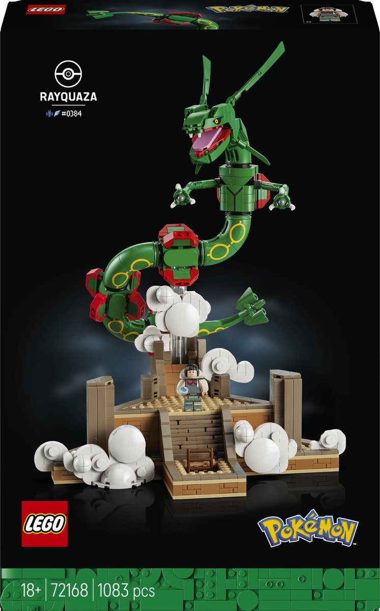 Lego Pokémon - Kit di costruzione Rayquaza per adulti con figura di animale - 72168