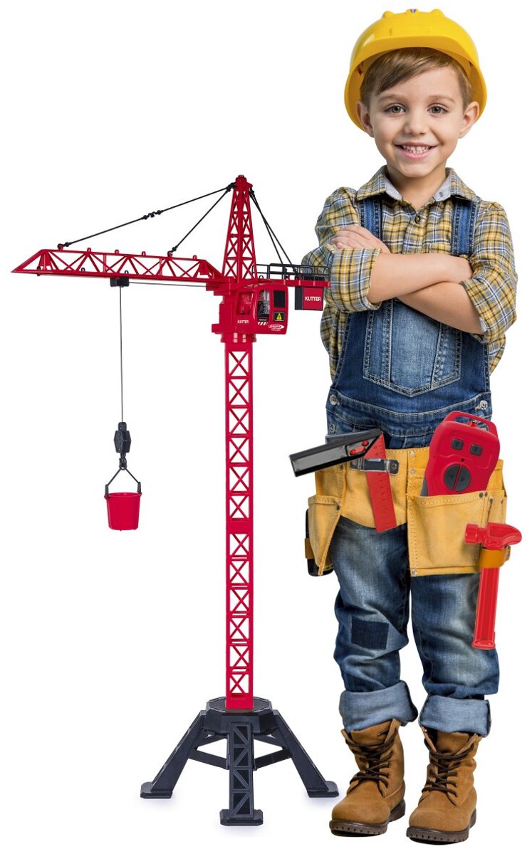 Veicolo RC Jamara - 406321 gru a torre RC XL 99 -kutter- - altezza 99 cm - rosso - modello RC a infrarossi già pronto -