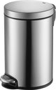 Eko - serene pedaalemmer 8 liter - stainless steel plastic - mat rvs - prullenbak