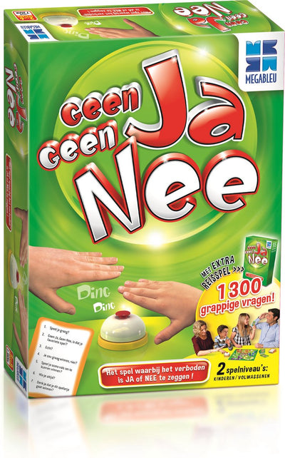 Megableu no yes no no - funny family game with ringing bell - party game for children - 2-6 players - including travel game