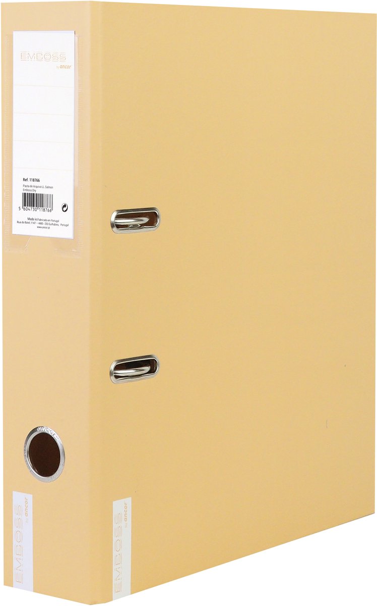 Ancor binder emboss dry a4 2r 8cm mustard -an-118742