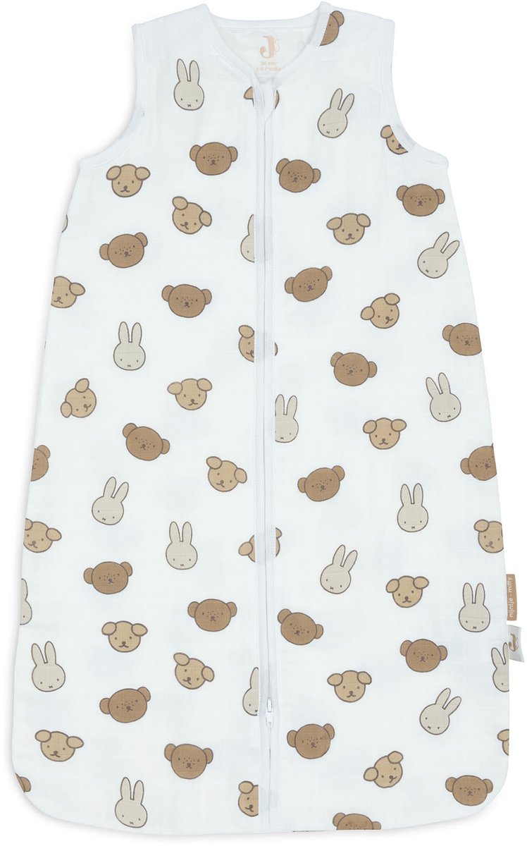 Jollein x Miffy - saco de dormir para bebé verano hidrófilo 90cm - miffy y sus amigos - saco de dormir de verano