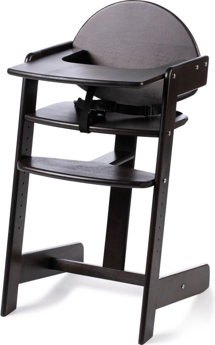 Geuther filou trona de madera, trona - silla de comedor para bebé para la mesa - trona para niño pequeño - cinturones de 3 puntos - trona para bebé - negro