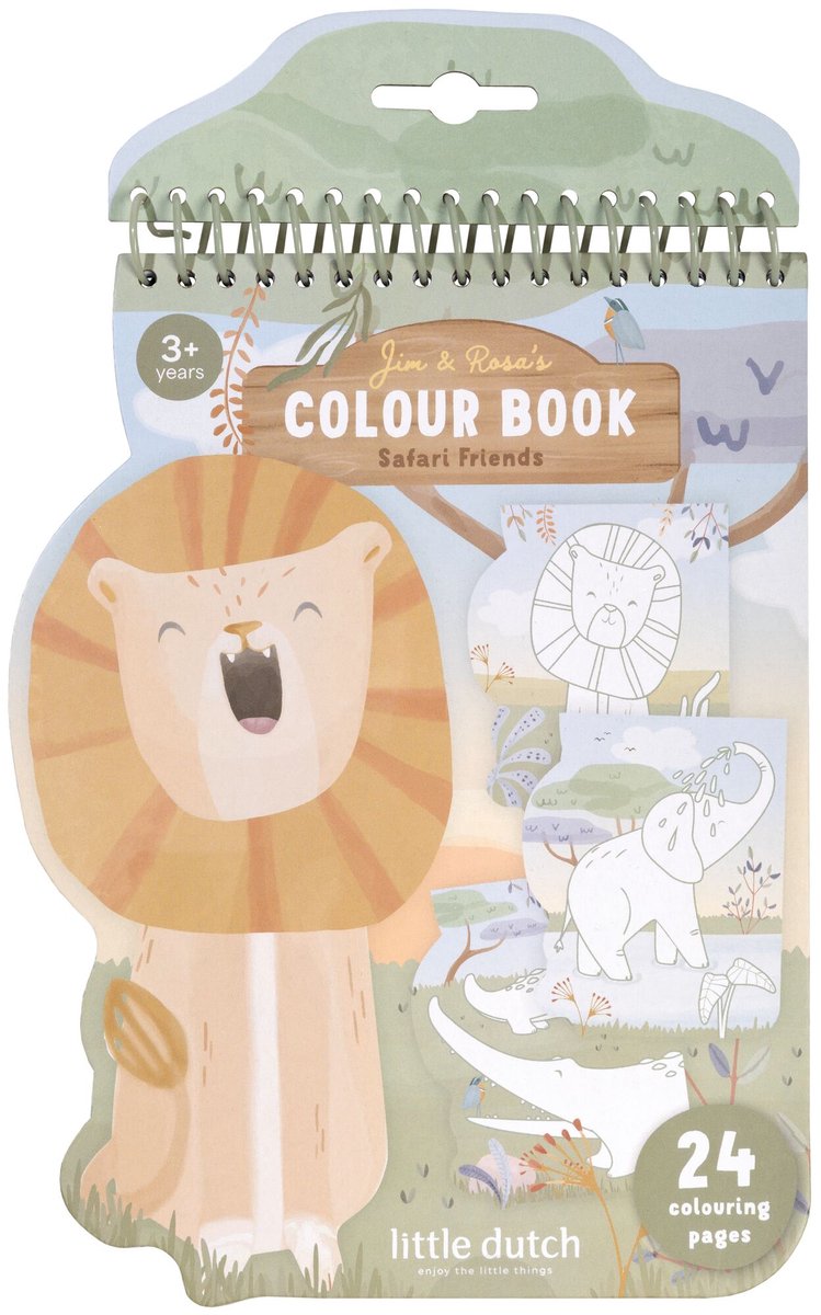 Libro da colorare piccolo leone olandese - safari - libro delle vacanze con consigli regalo - giocattoli creativi