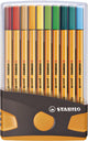 Stabilo point 88 - colorparade - arancione antracite - set con 20 colori diversi