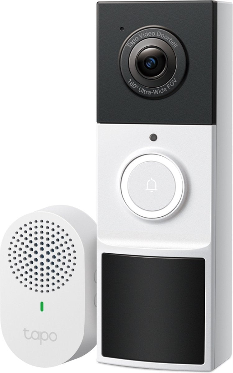 Timbre con video inalámbrico tp-link tapo d210 con batería - incluido timbre - video 2k - sin suscripción - ip65 - timbre inteligente