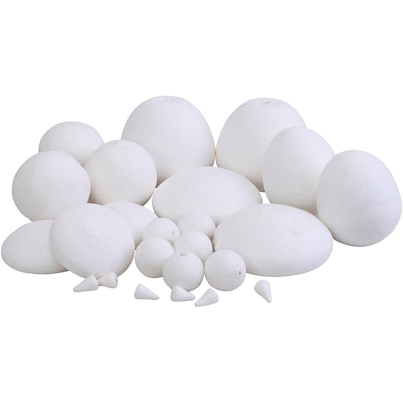 Perini di cotone filati, forme diverse, Dim 1,5-6 cm, 140 pezzo 1 scatola