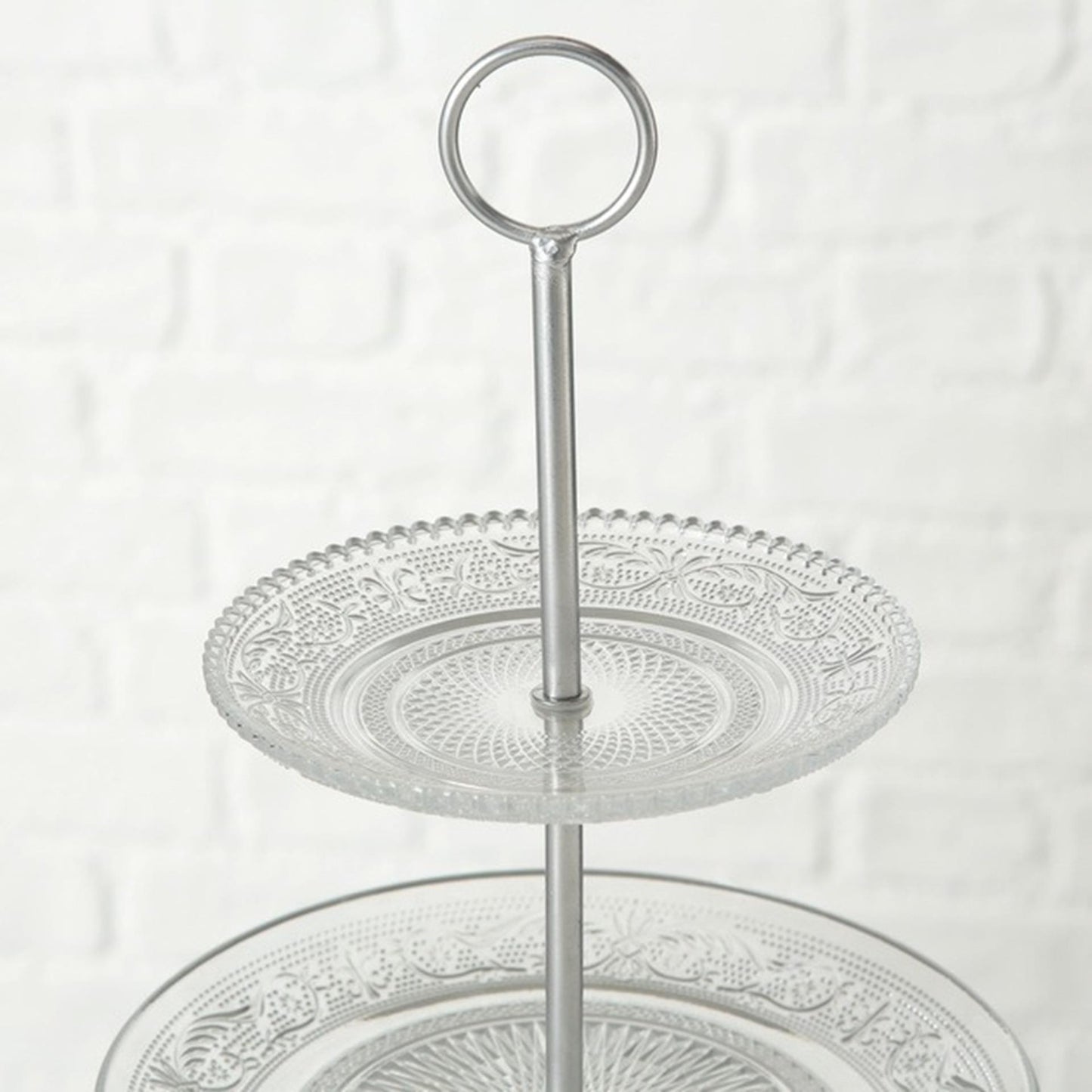 Boltze home etagere rilievo in vetro h35cm