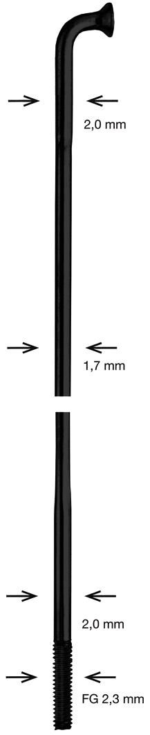Raggio Alpina raggio inox db 2x1.7x2mm 260mm b