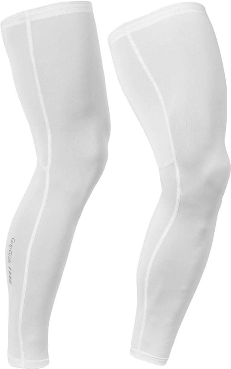 Gripgrab - upf 50+ uv protect beenstukken zomer fiets uv bescherming leg sleeves - unisex - wit