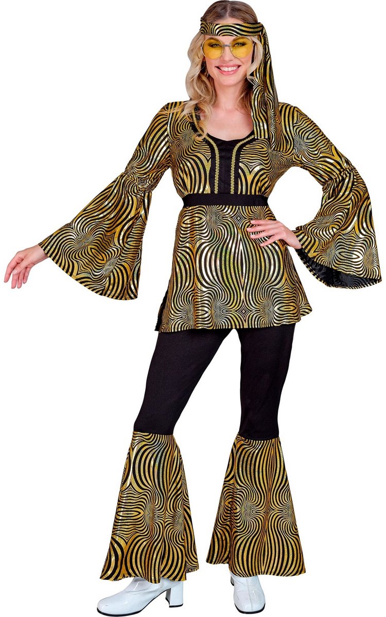 Widmann abbagliante scanalatura dorata stile anni '70 - donna
