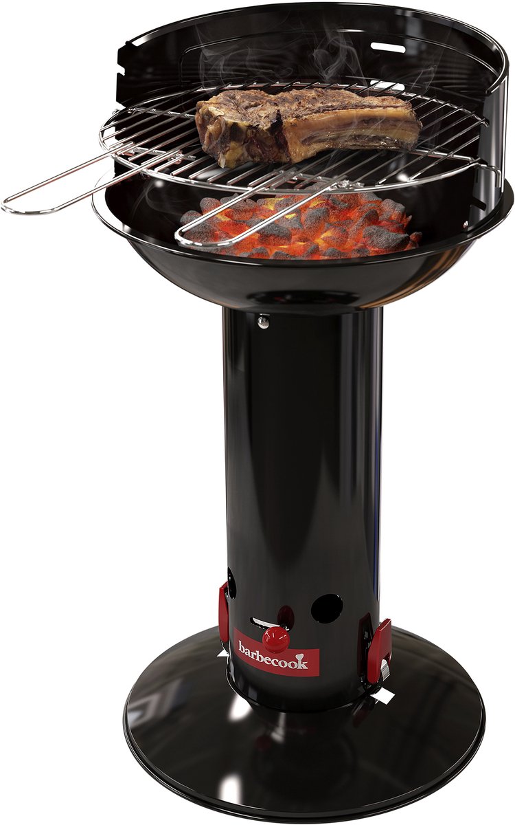 Barbecook loewy 40 houtskool barbecue - grilloppervlak ø 40 cm - met quickstart systeem - zwart