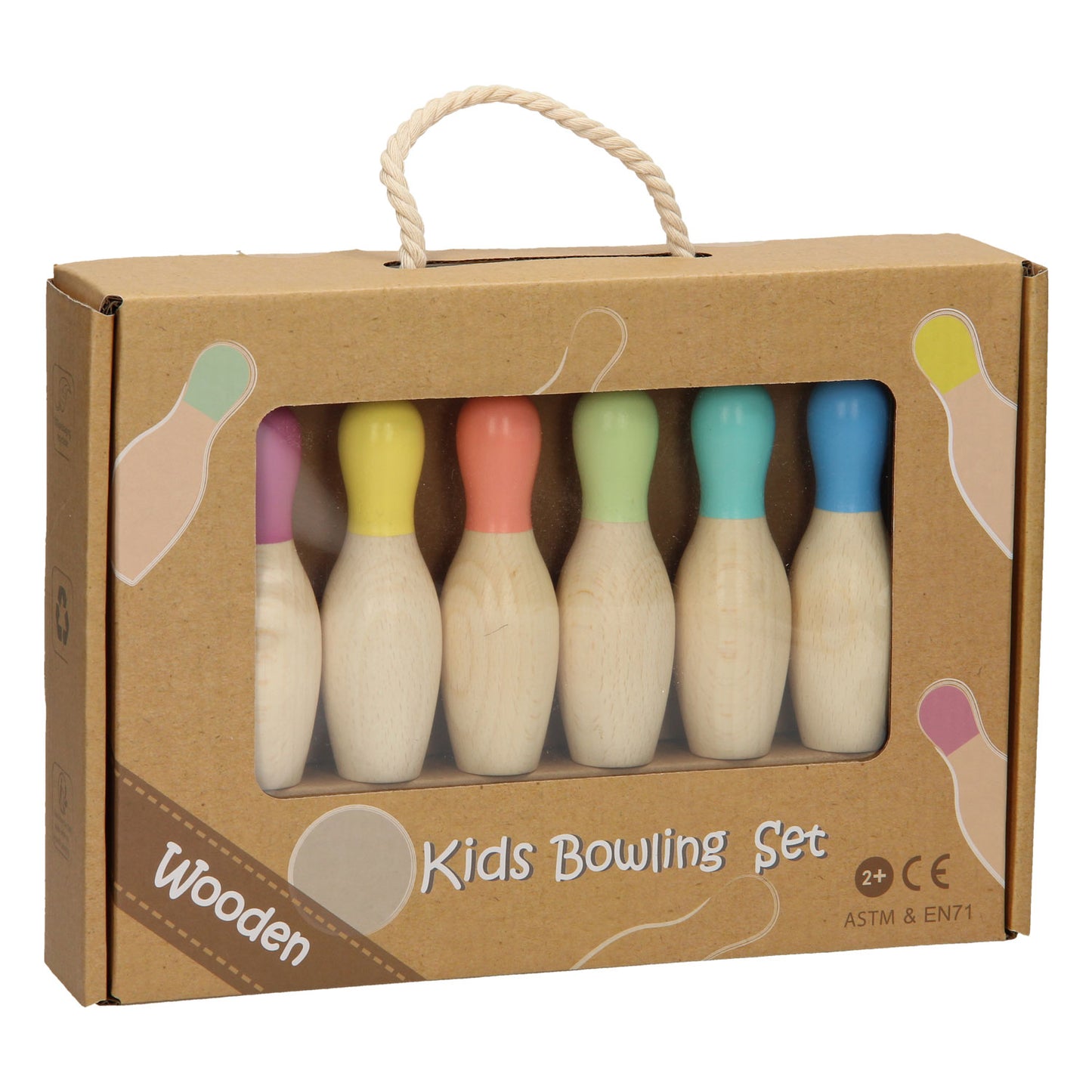 Houten Kinder Bowlingset Bright