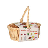 Snij-Fruit Hout in Picknickmandje - afbeelding 3