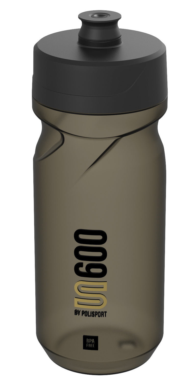 PoliSport Bidon con tornillo de tornillo S600 600 ml de repuesto Negro transparente negro