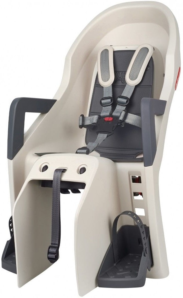 Polisport Child Seat dietro Guppy Maxi+ con Crema di conferma del vettore (CFS) Grigio