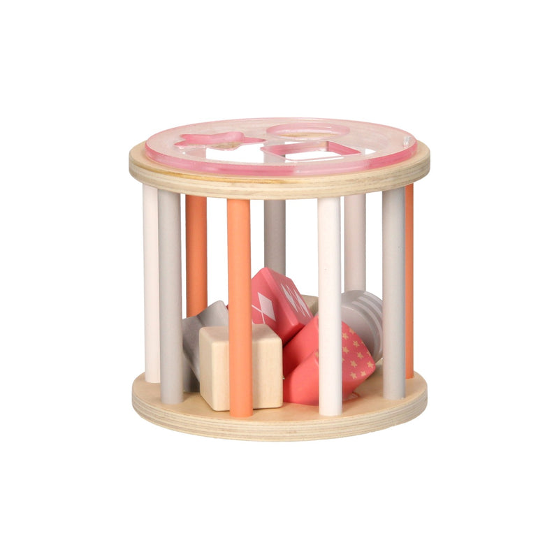 Forma de madera Stew pastel rosa