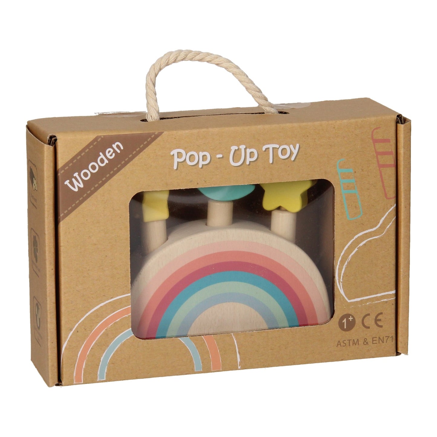 Houten Pop-up Spel Regenboog