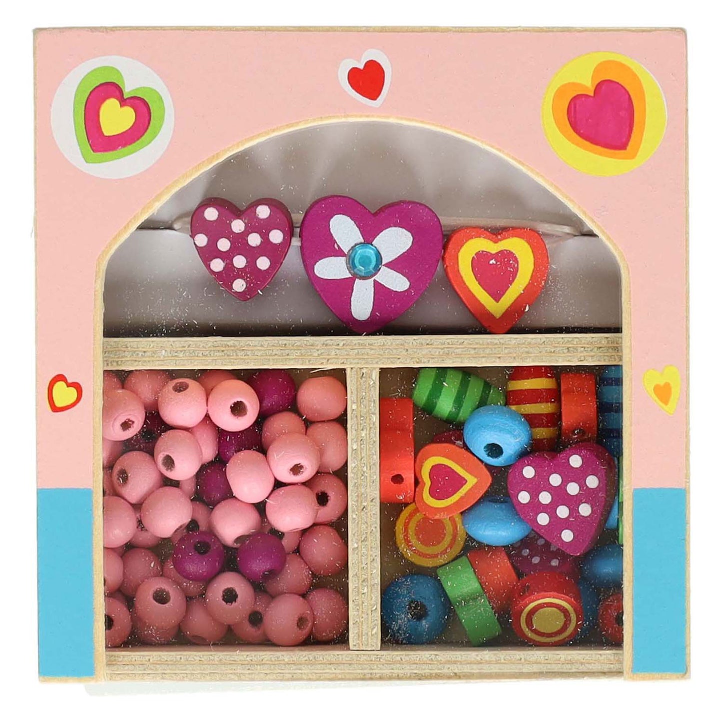Caja de cuentas de madera