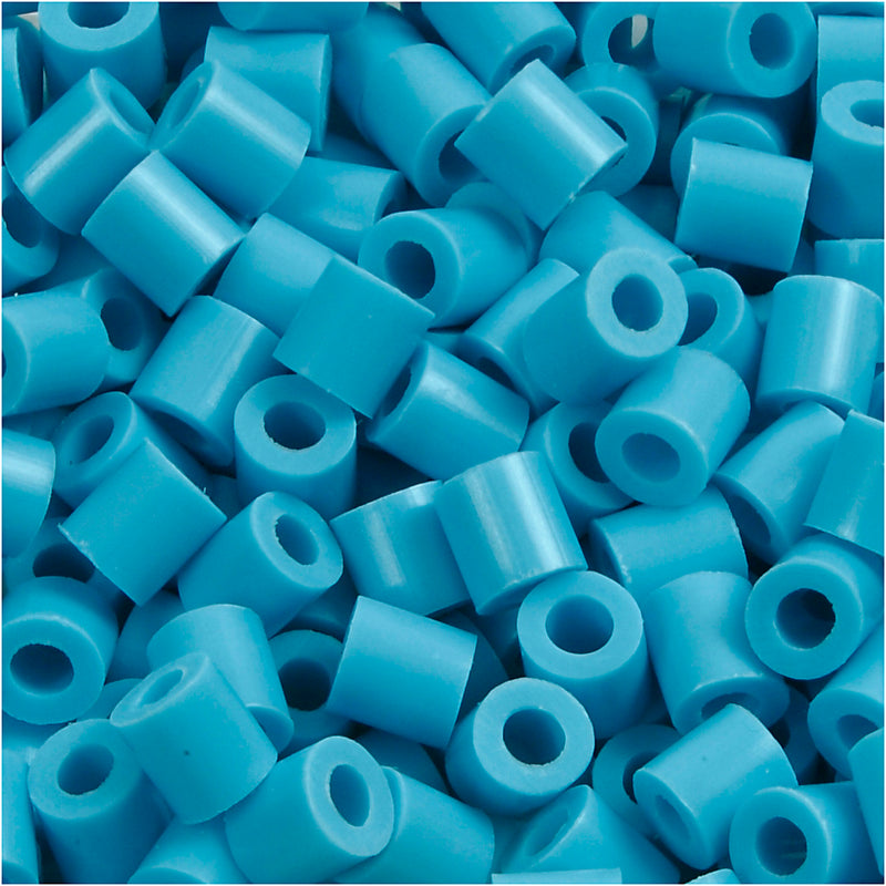 Perline termoadesive Nabbi, misura 5x5 mm, misura buco 2,5 mm, media, turchese (32256), 1100 pezzi 1 scatola