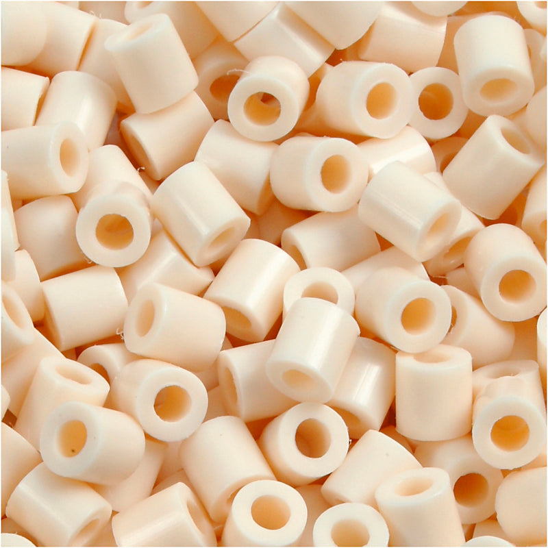 Perline termoadesive Nabbi, misura 5x5 mm, misura buco 2,5 mm, media, beige chiaro (32251), 1100 pezzi 1 scatola