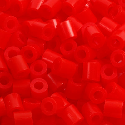Cuentas para planchar Nabbi, medidas 5x5 mm, medida de agujero 2,5 mm, medianas, rojo claro (32225), 6000 piezas 1 caja
