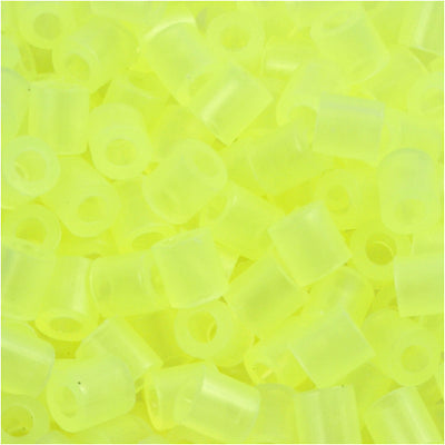 Perline termoadesive Nabbi, misura 5x5 mm, misura buco 2,5 mm, media, giallo neon (32223), 6000 pezzi 1 scatola