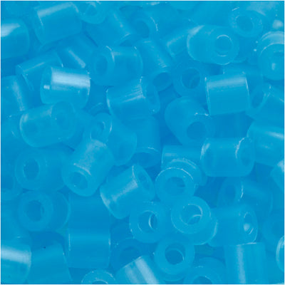 Perline termoadesive Nabbi, misura 5x5 mm, misura buco 2,5 mm, medie, blu neon (32235), 6000 pezzi 1 scatola