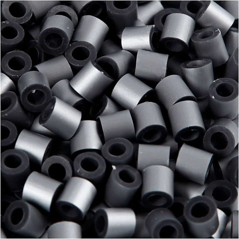 Perline termoadesive Nabbi, misura 5x5 mm, misura buco 2,5 mm, media, argento (32262), 1100 pezzi 1 scatola