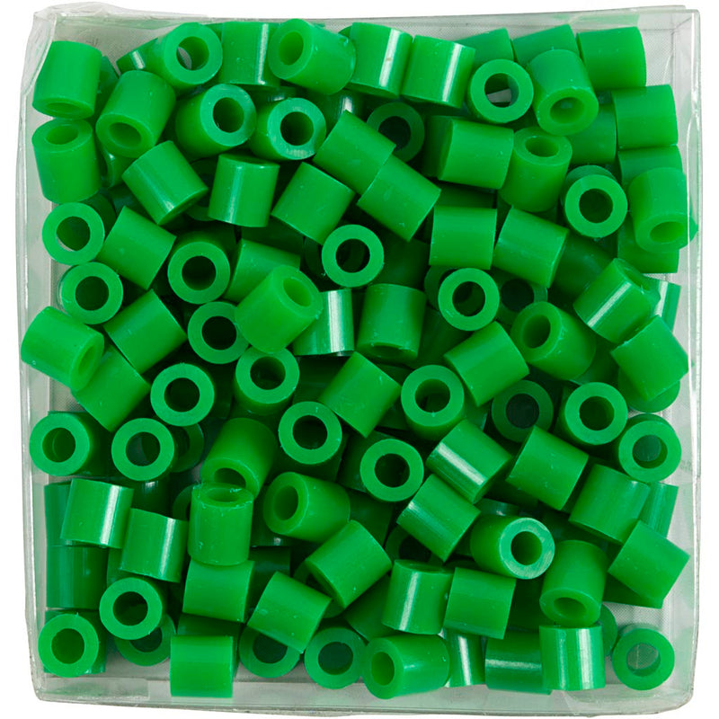 Perline termoadesive Nabbi, misura 5x5 mm, misura buco 2,5 mm, media, verde (32230), 1100 pezzi 1 scatola