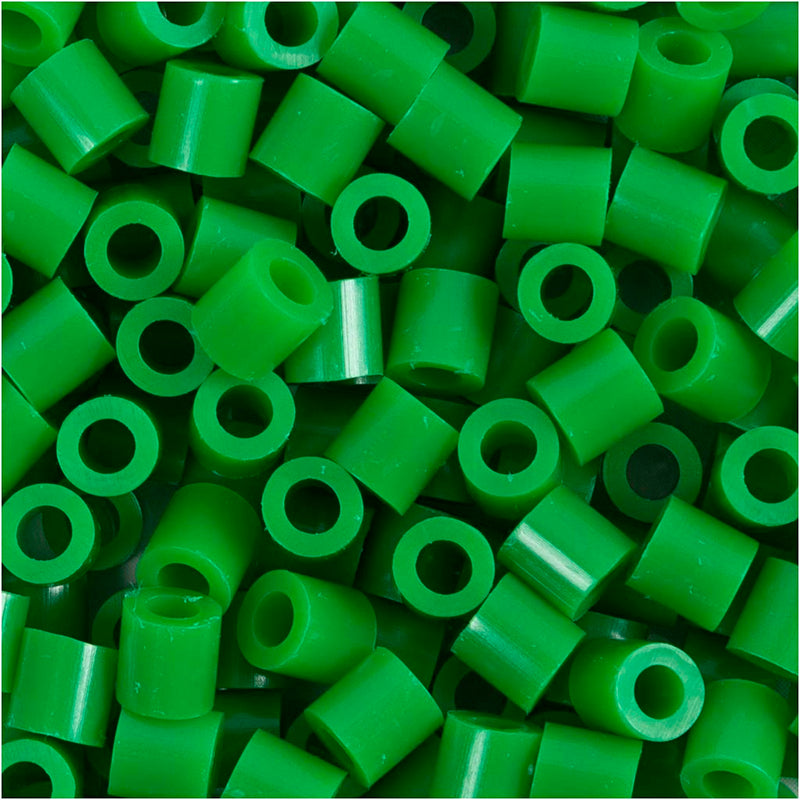 Perline termoadesive Nabbi, misura 5x5 mm, misura buco 2,5 mm, media, verde (32230), 6000 pezzi 1 scatola